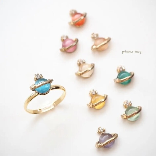 数量限定》ベージュ♡土星リング レディースのアクセサリー(リング(指輪))の商品写真