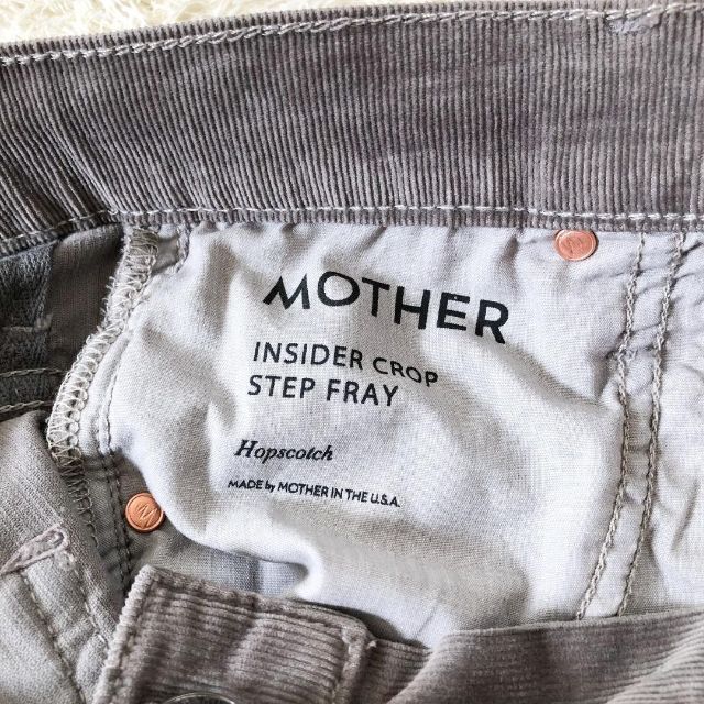 【美品】MOTHER マザー  INSIDER CROP STEP コーデュロイ305cm股上