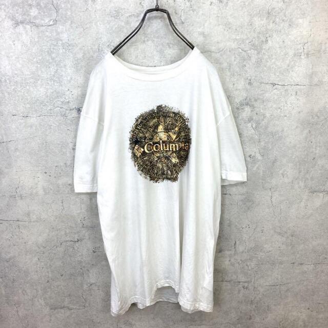 Columbia(コロンビア)の希少 90s コロンビア Tシャツ プリントロゴ ビッグシルエット 美品 メンズのトップス(Tシャツ/カットソー(半袖/袖なし))の商品写真