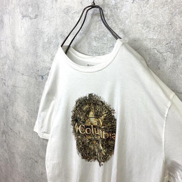 Columbia(コロンビア)の希少 90s コロンビア Tシャツ プリントロゴ ビッグシルエット 美品 メンズのトップス(Tシャツ/カットソー(半袖/袖なし))の商品写真