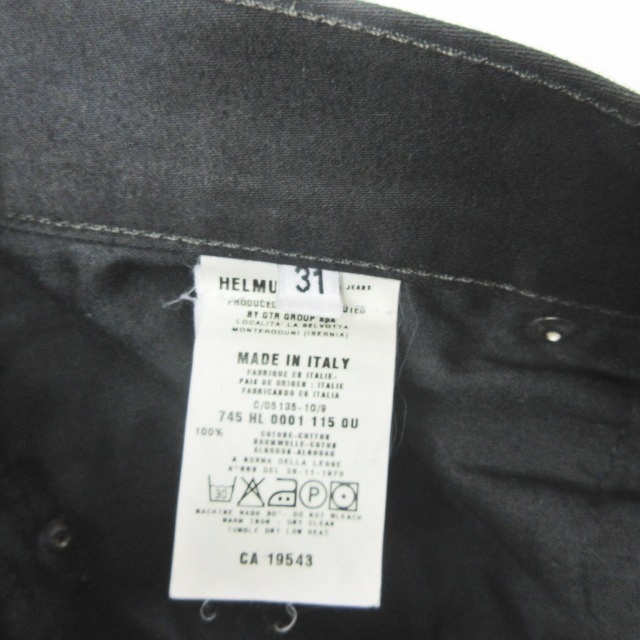 HELMUT LANG(ヘルムートラング)のヘルムートラング バスストップ期 コットンパンツ スラックス 黒 ブラック 31 メンズのパンツ(スラックス)の商品写真