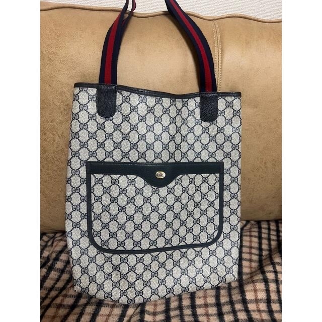 Gucci(グッチ)の美品　ブルーGUCCI グッチ トートバッグ(男女兼用可能) レディースのバッグ(トートバッグ)の商品写真