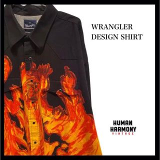 ラングラー(Wrangler)のWRANGLER ラングラー　デザインシャツ　ファイヤーパターン　フレイム(シャツ)