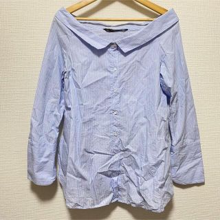 ザラ(ZARA)のストライプ オフショル ブラウス(シャツ/ブラウス(長袖/七分))