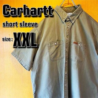 カーハート(carhartt)の【Carhartt】カーハート 半袖BDシャツ　XXL カーキ　深緑(シャツ)