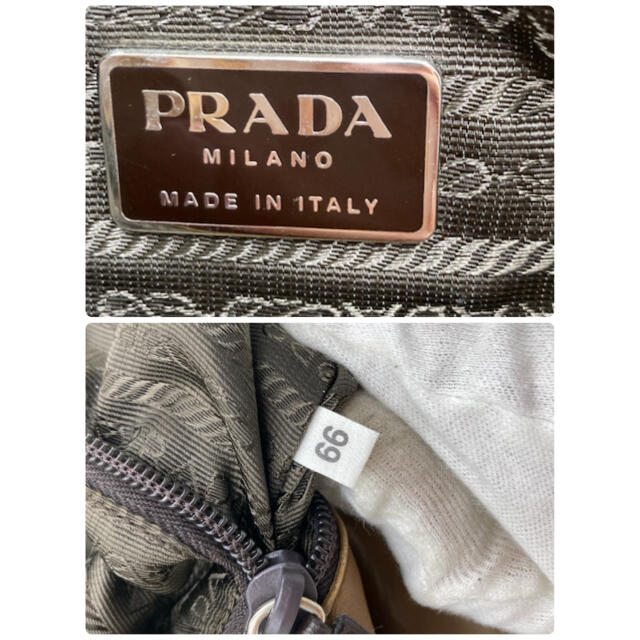 PRADA(プラダ)のプラダ　ショルダーバッグ　ハラコ　ウール　ニット　肩掛け　マジックテープ　白タグ レディースのバッグ(ショルダーバッグ)の商品写真