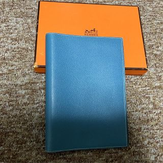 エルメス(Hermes)のエルメス　グローブトロッター　手帳カバー　ブルー　青(その他)