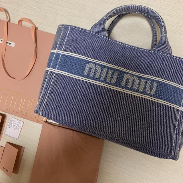 miumiu(ミュウミュウ)のMIUMIU　デニムトートバッグ レディースのバッグ(トートバッグ)の商品写真