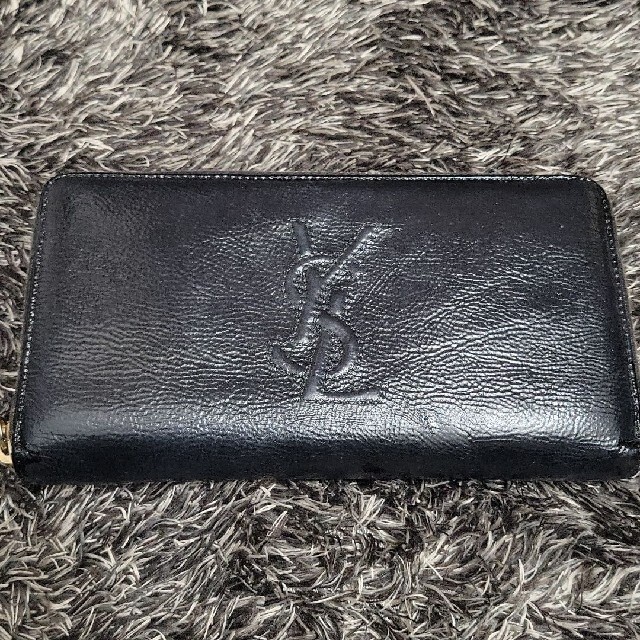 Saint Laurent(サンローラン)のイブサンローラン ラウンドファスナー 長財布 ブラック メンズのファッション小物(長財布)の商品写真