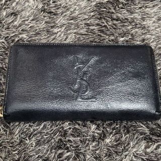 サンローラン(Saint Laurent)のイブサンローラン ラウンドファスナー 長財布 ブラック(長財布)