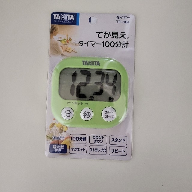 TANITA(タニタ)のタニタ キッチンタイマー TANITAスタンド付き、マグネット付き、新品、電池付 インテリア/住まい/日用品のキッチン/食器(収納/キッチン雑貨)の商品写真