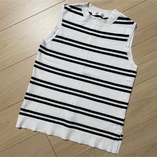 アズールバイマウジー(AZUL by moussy)のボーダー　ノースリーブトップス(カットソー(半袖/袖なし))