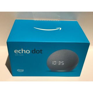 エコー(ECHO)のEcho Dot エコードット 時計付きwith Alexa トワイライトブルー(スピーカー)