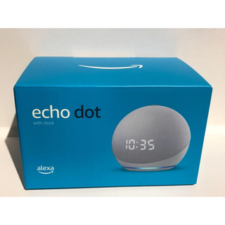 エコー(ECHO)のEcho Dot エコードット 時計付き with Alexa ホワイト  (スピーカー)