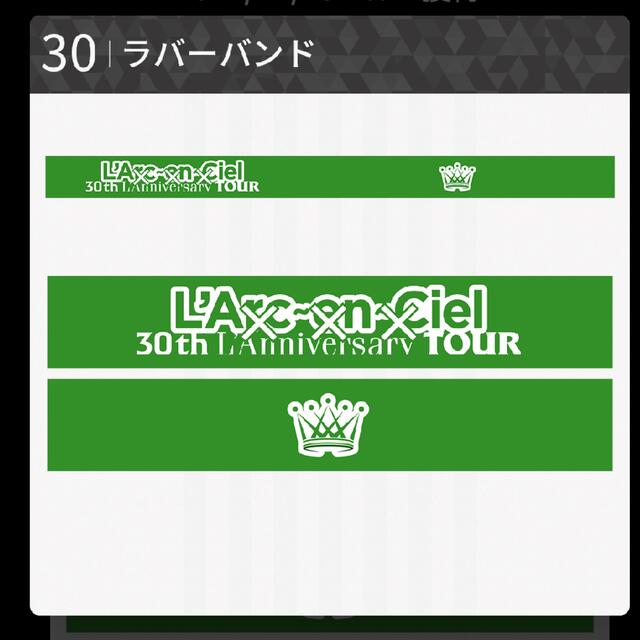 L'Arc～en～Ciel(ラルクアンシエル)のラルくじ　ラバーバンド　30番　緑 エンタメ/ホビーのタレントグッズ(ミュージシャン)の商品写真