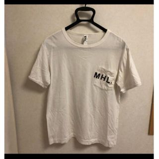 マーガレットハウエル(MARGARET HOWELL)のMHL　マーガレットハウエル　シンプル ポケット Tシャツ 白　Mサイズ(Tシャツ/カットソー(半袖/袖なし))