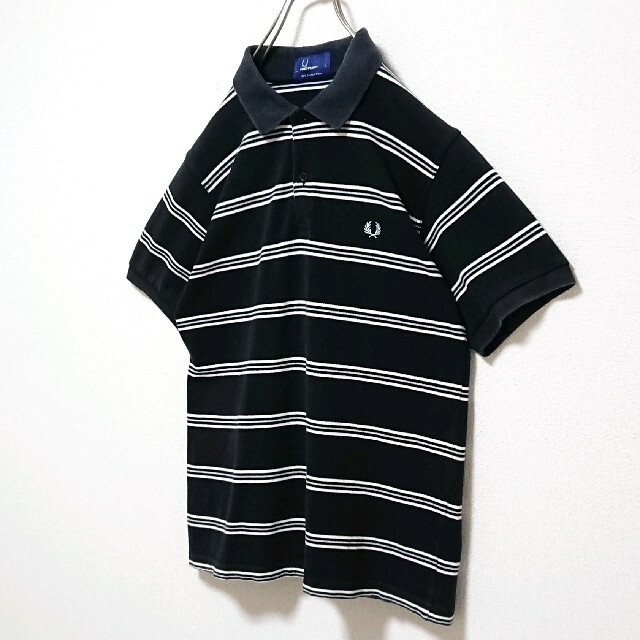 FRED PERRY(フレッドペリー)の【匿名配送 送料無料】 フレッドペリー 刺繍 ロゴ ボーダー 半袖 ポロシャツ メンズのトップス(ポロシャツ)の商品写真