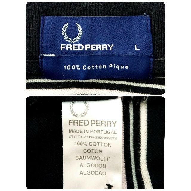 FRED PERRY(フレッドペリー)の【匿名配送 送料無料】 フレッドペリー 刺繍 ロゴ ボーダー 半袖 ポロシャツ メンズのトップス(ポロシャツ)の商品写真