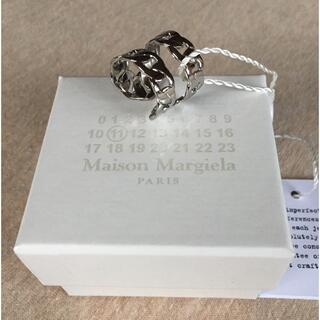 マルタンマルジェラ(Maison Martin Margiela)のM新品 メゾン マルジェラ 2連 チェーンリング 指輪 真鍮 シルバー リング(リング(指輪))