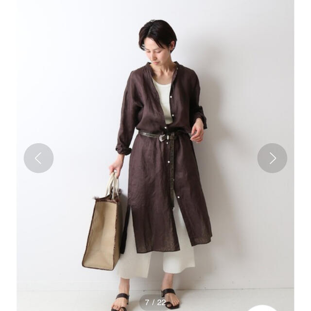 FRAMeWORK(フレームワーク)のFRAMeWORK   FRENCH LINEN シャツワンピース レディースのトップス(シャツ/ブラウス(長袖/七分))の商品写真