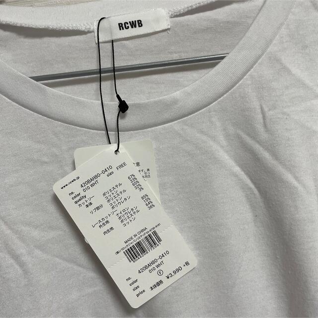 RODEO CROWNS WIDE BOWL(ロデオクラウンズワイドボウル)の新品未使用タグ付き ロデオクラウンズ 半袖シャツ カットソー 白 メンズのトップス(Tシャツ/カットソー(半袖/袖なし))の商品写真