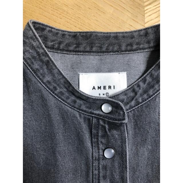 ameri デニムパフィーブラウス  denim poofy blouse