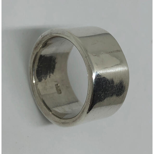 プレーン シルバー925 リング  10mm巾平打ち 8号dべ指輪 ヴィンテージ メンズのアクセサリー(リング(指輪))の商品写真