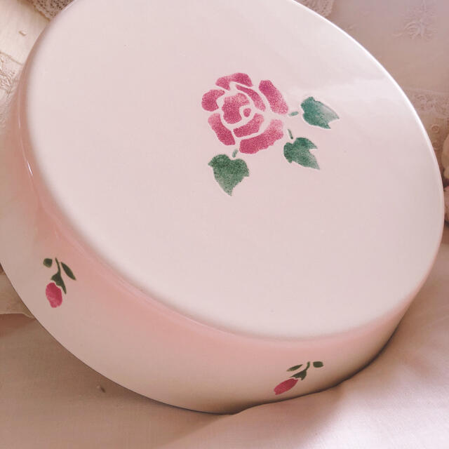 お値下げ未使用♡マニー♡ローズホーローフライパンL琺瑯薔薇 お値下げ未使用♡マニー♡ローズホーローフライパンL琺瑯薔薇