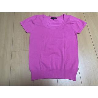 ミッシュマッシュ(MISCH MASCH)の新品タグなし　ミッシュマッシュ　ピンク半袖カットソー　サイズ38(Tシャツ(半袖/袖なし))