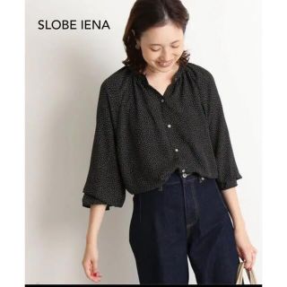 スローブイエナ(SLOBE IENA)のスローブイエナ　ジンタンドット　ギャザースリーブブラウス　シャツ　イエナ(シャツ/ブラウス(長袖/七分))