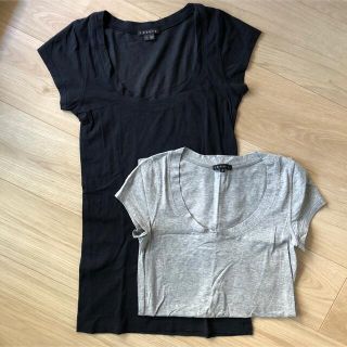 セオリー(theory)のtheory セオリー 半袖 Tシャツ 2枚セット 黒　グレー　size2(Tシャツ(半袖/袖なし))