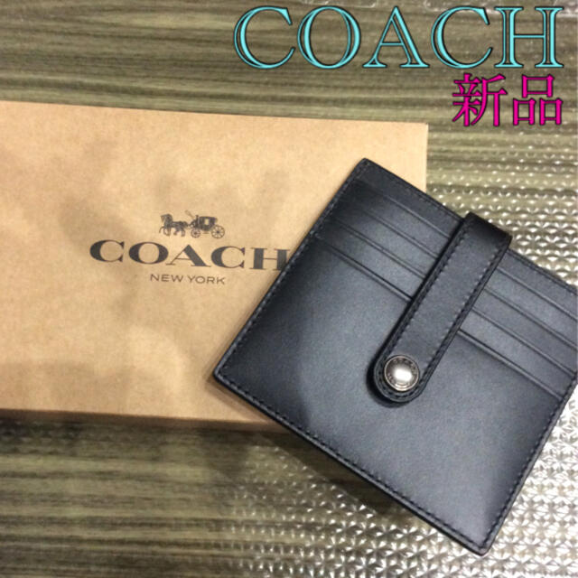 COACH カードケース ブラック コーチ ヘリテージ カードケース