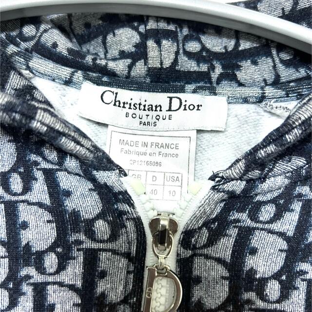 Christian Dior(クリスチャンディオール)のchristian dior トロッター柄　パーカ　ブルー レディースのトップス(パーカー)の商品写真