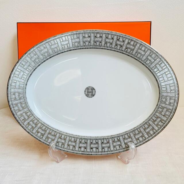 HERMES エルメス モザイク ヴァンキャトル オーバルプレート 37cm