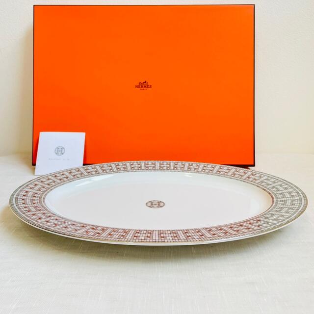 HERMES エルメス モザイク ヴァンキャトル オーバルプレート 37cm