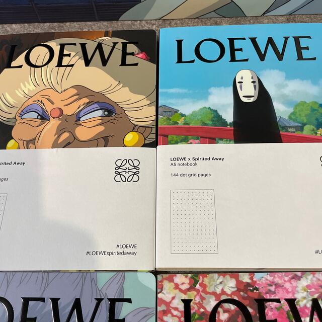 LOEWE(ロエベ)のロエベ　千と千尋の神隠し　ノベルティ　ノート5冊セット インテリア/住まい/日用品の文房具(ノート/メモ帳/ふせん)の商品写真