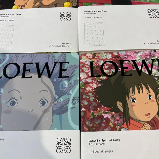 LOEWE(ロエベ)のロエベ　千と千尋の神隠し　ノベルティ　ノート5冊セット インテリア/住まい/日用品の文房具(ノート/メモ帳/ふせん)の商品写真