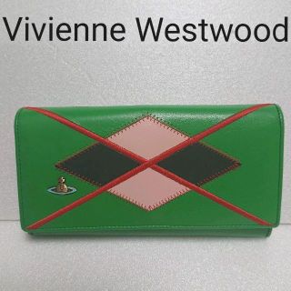 ヴィヴィアンウエストウッド(Vivienne Westwood)の《未使用品》ヴィヴィアン・ウエストウッド 長財布 レザー 長財布 がま口 刺繍(財布)