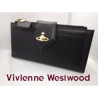 ヴィヴィアンウエストウッド(Vivienne Westwood)のVivlenne Westwood お洒落なデザイン折り長財布小銭入れあり未使用(財布)