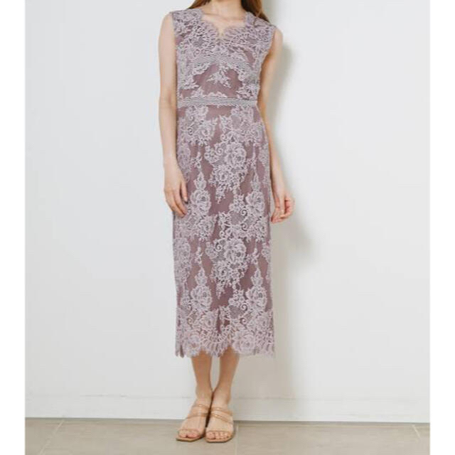 SNIDEL❤️新品未使用パワーショルダーレースドレス❤️サイズ1