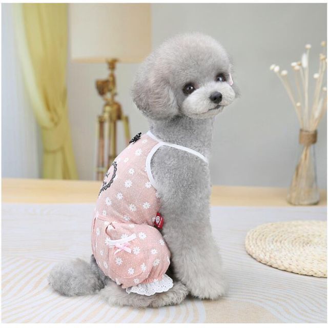Lサイズ 犬服 クマ くま 夏 ボタン 男の子 女の子兼用 犬用品