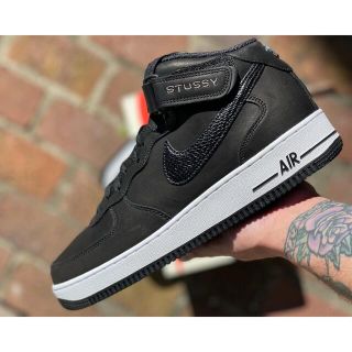 ステューシー(STUSSY)の新品未使用 stussy air force 1 mid Black 27.5(スニーカー)