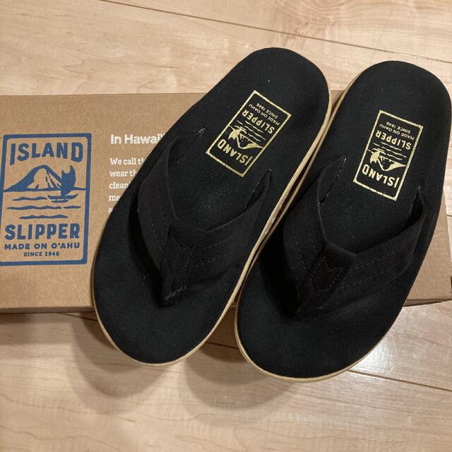 ISLAND SLIPPER(アイランドスリッパ)のアイランドスリッパ　22㎝　ブラック　スウェード レディースの靴/シューズ(サンダル)の商品写真