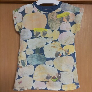 グラニフ(Design Tshirts Store graniph)のグラニフgraniphねずみ レオレオニ90cmチュニックワンピース半袖Tシャツ(ワンピース)