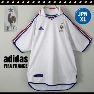 アディダス(adidas)のadidas★レトロサッカージャージ★フランス代表★ゲームシャツ★襟付★JP O(Tシャツ/カットソー(半袖/袖なし))