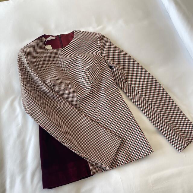 ラスト1【新品】ステラマッカートニー ベルベット チェック トップス