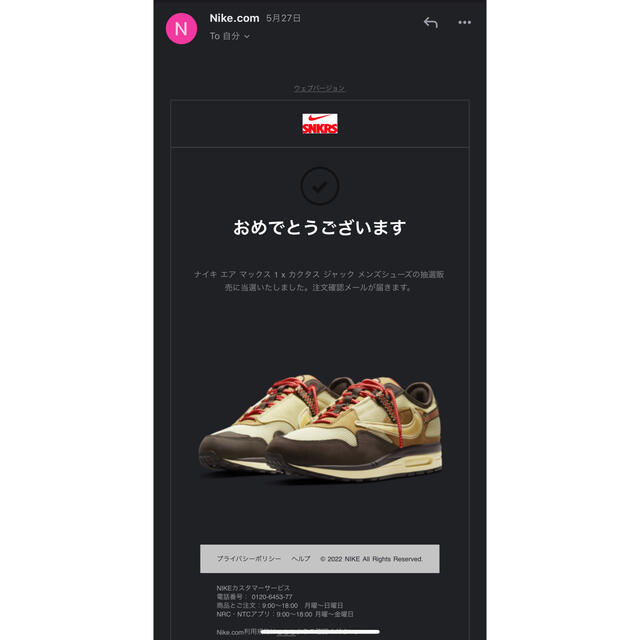 Travis Scott Nike AirMax 1 トラヴィススコット29cm Travis Scott Nike AirMax 1 トラヴィススコット29cm