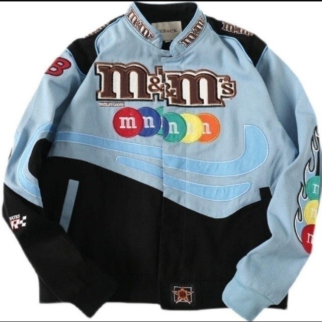 エムアンドエムズ m&m’s ブルゾン レーシングジャケット BL BK XL 7