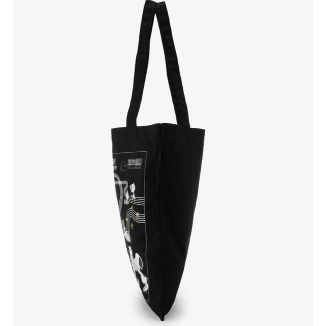 AfternoonTea(アフタヌーンティー)のアフタヌーンティー スヌーピー キャンバストートバッグ  ブラック 黒 レディースのバッグ(トートバッグ)の商品写真