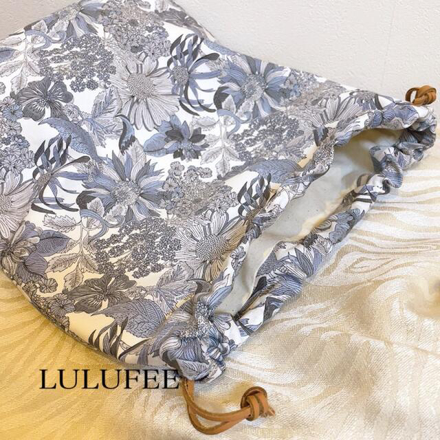 ロエベカゴバッグSサイズ用 リバティ　巾着　バッグインバッグ　インナーバッグ レディースのバッグ(かごバッグ/ストローバッグ)の商品写真